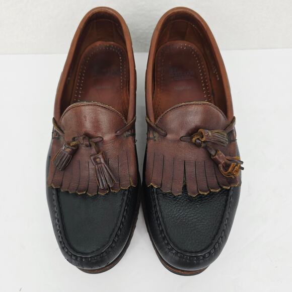 Allen Edmonds Nashua Loafers Leather Black Brown 9.5 main image 8